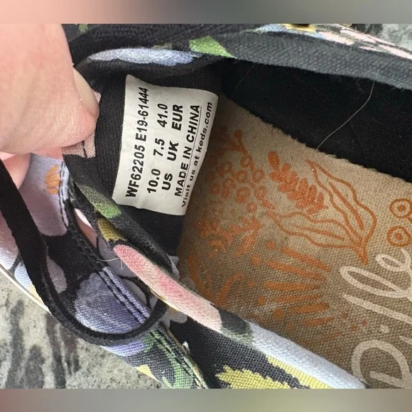 Keds Black Floral Canvas Shoes - paper rifle company - Picture 6 of 6